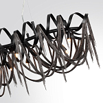 Люстра подвесная линейная с переплетенными металлическими лентами и цепочками Atlantis Chain варинант исполнения - 3 | Loft Concept в Москве