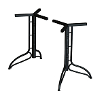 Обеденный стол с прямоугольной столешницей из стекла на черных металлических ножках White Marble варинант исполнения - 5 | Loft Concept в Москве