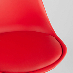 Стул с основой из пластика и мягким сиденьем Arvika Red варинант исполнения - 8 | Loft Concept в Москве