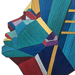 Арт объект на стену из нитей Девушка и Солнце wall panel Girl and Sun варинант исполнения - 1 | Loft Concept в Москве