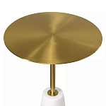 Кофейный столик с круглой столешницей на белом мраморном основании Original Foundation варинант исполнения - 4 | Loft Concept в Москве