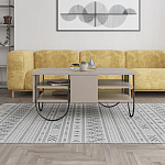 Стол журнальный прямоугольной формы с 2-мя полками бежево-серого цвета NORFOLK LIGHT MOCHA варинант исполнения - 2 | Loft Concept в Москве