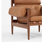 Кресло с деревянным каркасом и обивкой из натуральной кожи Medieval Furniture варинант исполнения - 6 | Loft Concept в Москве