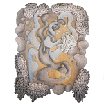 Тканый вручную монументальный настенный гобелен Soft Inception варинант исполнения - 4 | Loft Concept в Москве