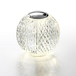 Настольная лампа с прозрачным шарообразным плафоном на цилиндрической подставке Crystal Globule варинант исполнения - 8 | Loft Concept в Москве