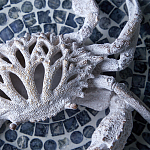 Статуэтка краб с детализированной текстурой в белом цвете Marine Accessories варинант исполнения - 8 | Loft Concept в Москве