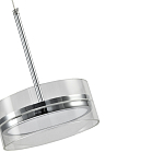 Подвесной светильник с прозрачным плафоном цилиндрической формы из акрила и стекла с пультом для регулировки света Glass Lamp Chromium варинант исполнения - 1 | Loft Concept в Москве