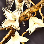 Люстра в виде золотой ветки с цветами и птичками Marvelous Garden варинант исполнения - 8 | Loft Concept в Москве