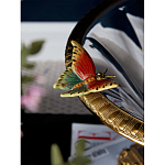 Чаша из прозрачного стекла с бронзовым рельефным ободком Eden Garden варинант исполнения - 5 | Loft Concept в Москве