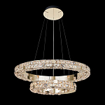 Люстра из 2-х колец с мозаичным хрустальным оформлением Sparks of Crystal варинант исполнения - 1 | Loft Concept в Москве