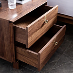 Прикроватный деревянный столик с ящиками Moon Walnut Furniture варинант исполнения - 3 | Loft Concept в Москве