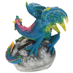 Декоративная статуэтка Дракон Blue Multicolor Dragon Statuette варинант исполнения - 2 | Loft Concept в Москве