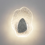 Бра с волнообразным стеклянным плафоном и вставкой из мрамора Liquid Stone варинант исполнения - 3 | Loft Concept в Москве