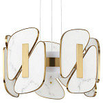 Люстра с мраморными вставками Marble Plates варинант исполнения - 1 | Loft Concept в Москве