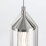 Подвесной светильник хромированного цвета с прозрачным цилиндрическим стеклянным плафоном Eurofase варинант исполнения - 5 | Loft Concept в Москве