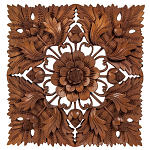 Панно из дерева квадратное Flower Panel With Trees варинант исполнения - 1 | Loft Concept в Москве