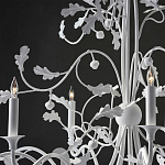 Люстра белая с декором в виде дубовых листьев и желудей  White Natural Lines варинант исполнения - 3 | Loft Concept в Москве