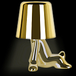 Настольная лампа фигурная золотого цвета с гладким абажуром Высота 17 см Sophia варинант исполнения - 5 | Loft Concept в Москве