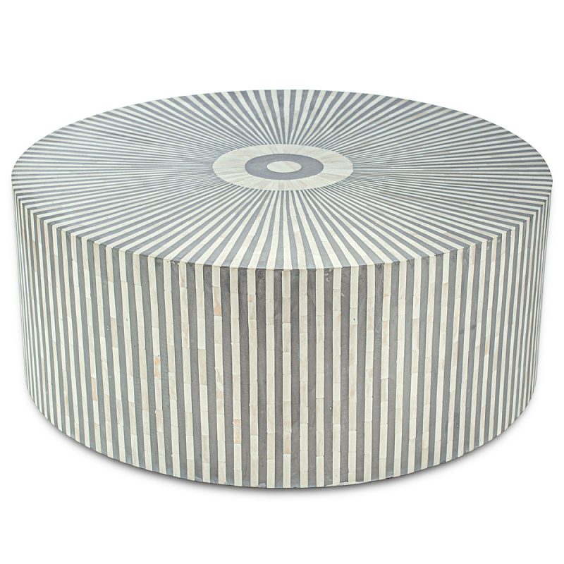     BONE INLAY COFFEE TABLE Grey Stripe     | Loft Concept 