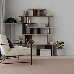 Стеллаж прямой с вертикальными и горизонтальными полками цвета антрацит и древесины APOLLON BOOKCASE ANTHRACITE OAK варинант исполнения - 1 | Loft Concept в Москве