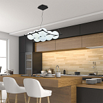 Люстра подвесная с 9-ю плафонами в форме шара Yarvi варинант исполнения - 2 | Loft Concept в Москве