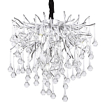 Люстра с хрустальными подвесками капли серебро Droplet Silver Chandelier 5 варинант исполнения - 1 | Loft Concept в Москве
