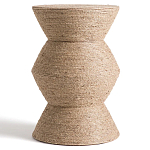 Приставной стол с отделкой из джута Juti D30 см варинант исполнения - 2 | Loft Concept в Москве