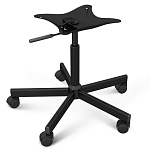 Стул с мягкой черной обивкой из велюра и подъемно-поворотным механизмом на колесиках Harper Black варинант исполнения - 4 | Loft Concept в Москве