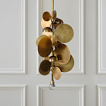 Люстра креативная из дисков цвета латунь Constellation Light and Style варинант исполнения - 2 | Loft Concept в Москве