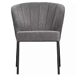 Стул серый с широкой закругленной спинкой Chair Gray Attractive варинант исполнения - 1 | Loft Concept в Москве