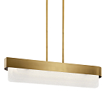 Люстра подвесная прямоугольная цвета латунь Kichler варинант исполнения - 1 | Loft Concept в Москве