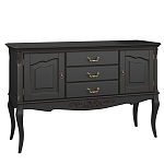 Консоль черная из массива бука с ящиками в стиле прованс Black Provence варинант исполнения - 2 | Loft Concept в Москве