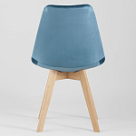 Стул с мягким велюровым сиденьем Arvika Blue варинант исполнения - 4 | Loft Concept в Москве