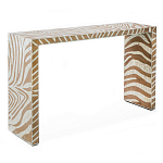 Консоль Дизайнерская Kenya Console ZEBRA Bone Inlay Beige варинант исполнения - 3 | Loft Concept в Москве