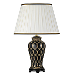 Настольная лампа с керамическим основанием с золотистым решетчатым узором и белым плиссированным абажуром Elstead Lighting варинант исполнения - 6 | Loft Concept в Москве