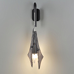 Бра черного цвета с плафоном из рельефного стекла Glass Pod варинант исполнения - 8 | Loft Concept в Москве