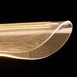 Люстра линейная с прозрачным волнообразным плафоном Wave Line варинант исполнения - 7 | Loft Concept в Москве