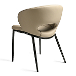 Стул обеденный кремовый из экокожи Futuristic Chair варинант исполнения - 2 | Loft Concept в Москве