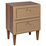 Тумба прикроватная бежевая из массива бука с 2-мя ящиками Wenge Light варинант исполнения - 1 | Loft Concept в Москве