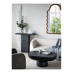 Столик кофейный черного цвета с овальной столешницей и круглым основанием Black Dalmen Table варинант исполнения - 4 | Loft Concept в Москве