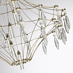 Люстра подвесная из металла с прозрачными подвесками из хрусталя Quasar 93 варинант исполнения - 3 | Loft Concept в Москве