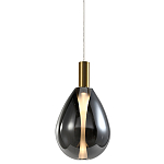 Подвесной светильник со стеклянным плафоном в форме капли дымчатого цвета NAOMI drop smoke варинант исполнения - 1 | Loft Concept в Москве