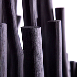 Люстра черная с несколькими ярусами деревянных палочек Bright Wooden Chandelier варинант исполнения - 7 | Loft Concept в Москве