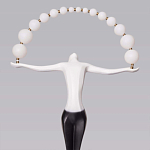 Торшер черно-белая статуэтка Девушка Girl Carries Light Balls варинант исполнения - 2 | Loft Concept в Москве