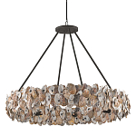 Люстра круглая с абажуром из устричных раковин Sea Ravens варинант исполнения - 2 | Loft Concept в Москве