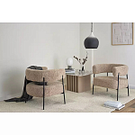 Кресло полукруглое мягкое с буклированной обивкой Armchair with Boucle Upholstery варинант исполнения - 3 | Loft Concept в Москве