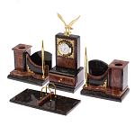 Настольный письменный набор из лемезита и змеевика с декором в виде Орла в подарочной упаковке Successful Leader варинант исполнения - 2 | Loft Concept в Москве