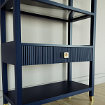 Стеллаж Elsa Dreams Blue со стеклянными полками и ящиком варинант исполнения - 5 | Loft Concept в Москве