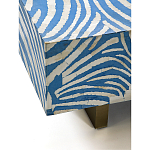 Кофейный стол Kenya Coffee Table Bone Inlay ZEBRA blue варинант исполнения - 3 | Loft Concept в Москве