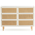 Комод с 6-ю ящиками из плетеного ротанга Remi Cream Wicker Furniture варинант исполнения - 2 | Loft Concept в Москве